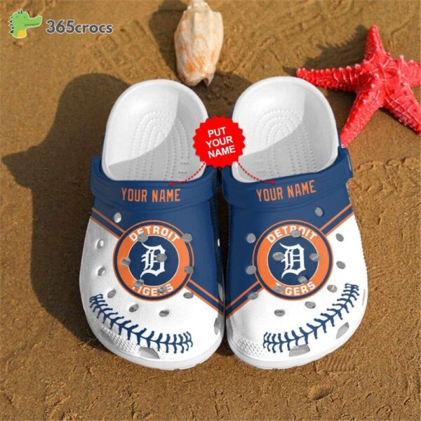 Baseball Detroit Tigers Personalized Colorful For Unisex Crocs Clog Shoes