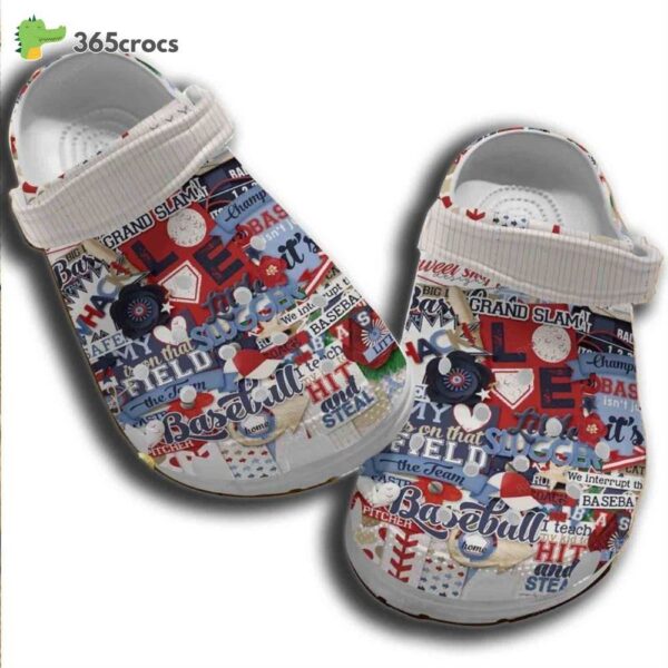 Baseball Grand Slam Baseball Sports Lovers Croc I Teach Hit And Steal Crocs Clog Shoes