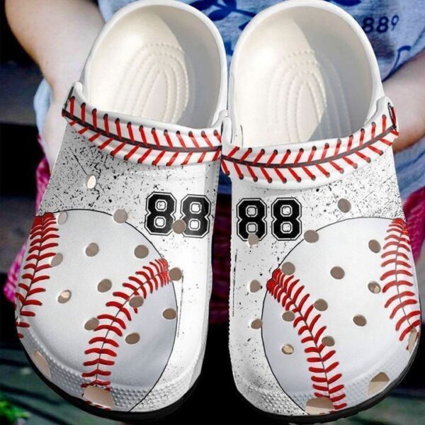 Baseball Personalized Love Mix Color Classic Clogs Shoes Classic Clogs Shoes Gift Birthday