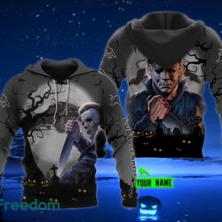 Custom Name Penrith Panthers NFL 3D Hoodie Michael Myers Halloween 2023 for Gift