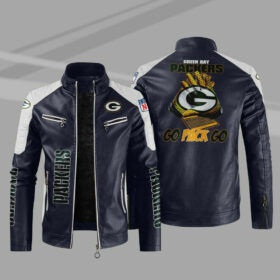 Green-Bay-Packers-Mens-Vintage-Leather-Jacket-Flight-Bomber-Coat-Fans-Outwear