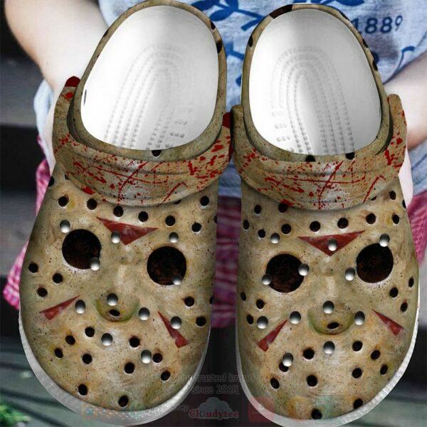 Jason Voorhees Mask Crocband Crocs Clog Shoes HALLOWEEN EDITION