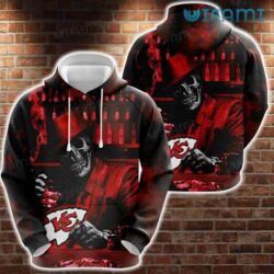 KC Chiefs Hoodie 3D Death Holding Glass Logo Kansas City Chiefs Gift halloween 2023