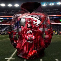 KC Chiefs Hoodie 3D The Death Holding Football Kansas City Chiefs Gift halloween 2023