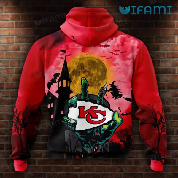 Kansas City Hoodie 3D Halloween 2023 Hand Hold Logo Kansas City Chiefs Gift