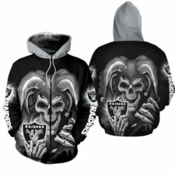 NFL-Las-Vegas-Raiders-Black-Skull-Demon-jocker-3d-Hoodie-for-fan