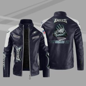 Philadelphia-Eagles-Mens-Bomber-Leather-Jacket-Flight-Fleece-Coat-Streetwear