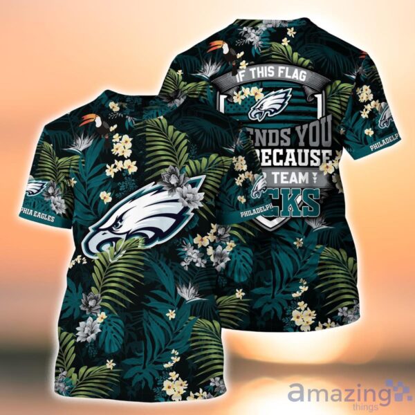 Philadelphia Eagles NFL-Summer Hawaiian 3D T-Shirt for fan