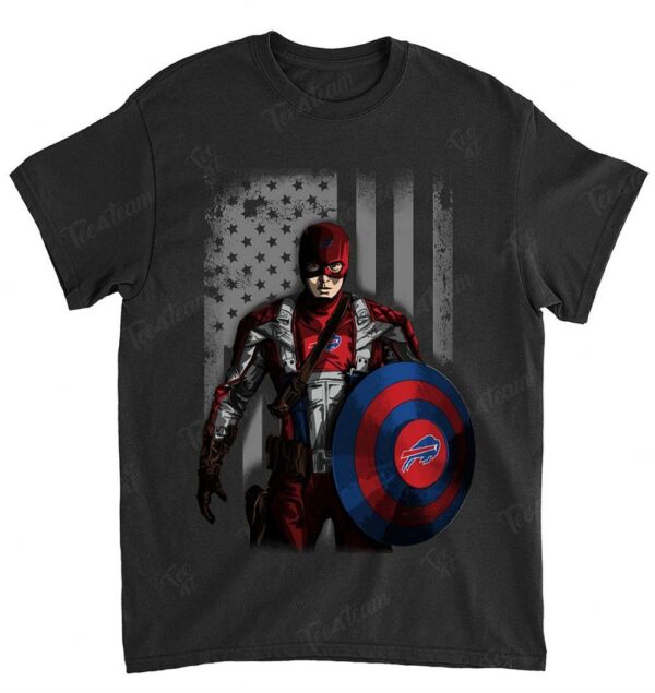 BUFFALO BILLS 017 Captain Dc Marvel Jersey Superhero Avenger T SHIRT 2023