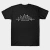 Chicago City Skyline EKG Heartbeat Night Sky Silhouette T-Shirt Chicago City Skyline EKG Heartbeat Night Sky Silhouette T Shirt 1