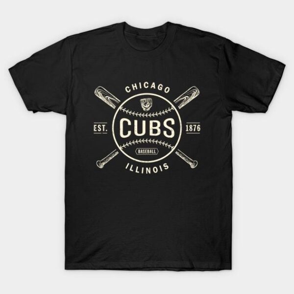 Chicago Cubs Bats Ball by c Buck Tee Originals T Shirt 1