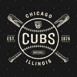 Chicago Cubs Bats & Ball by c Buck Tee Originals T-Shirt Chicago Cubs Bats Ball by c Buck Tee Originals T Shirt 2