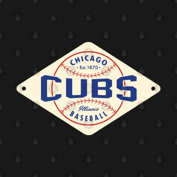 Chicago Cubs Diamond 2 by c Buck Tee Originals T Shirt 2
