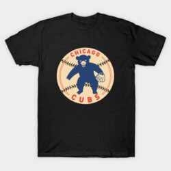 Chicago Cubs Fielding Bear by c Buck Tee Originals T-Shirt
