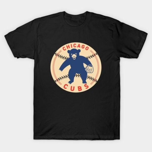 Chicago Cubs Fielding Bear by c Buck Tee Originals T Shirt 1