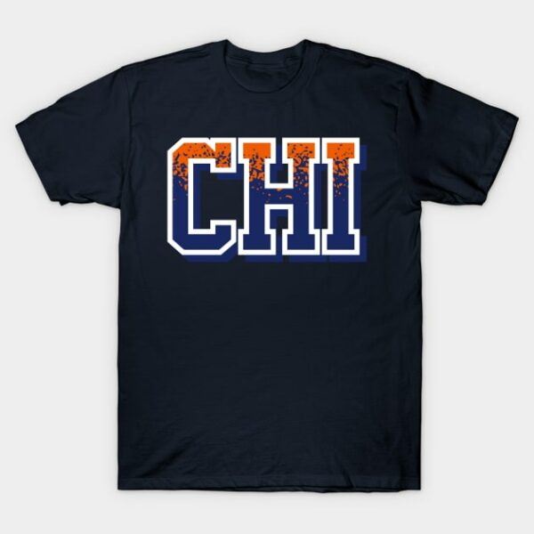 Chicago Football Retro Sports Letters T Shirt 1