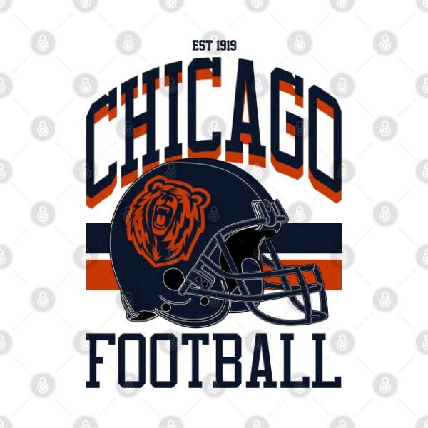 Chicago Football T Shirt 2 3