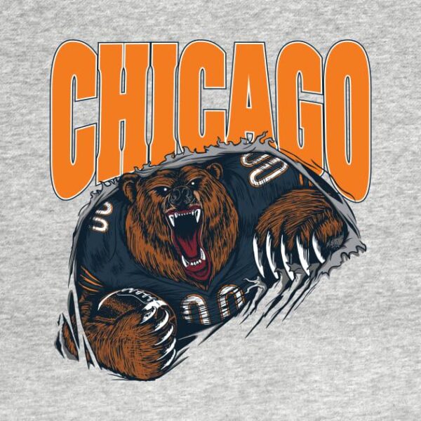 Chicago Windy City Football Bear Down T Shirt 2