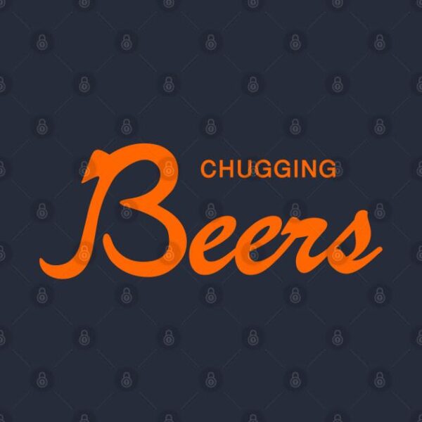 Chugging Beers Script T Shirt 2