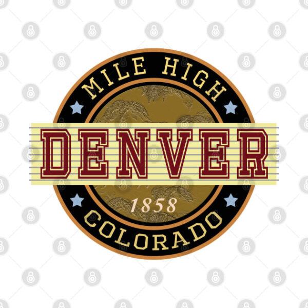 Denver Colorado Emblem T Shirt 2