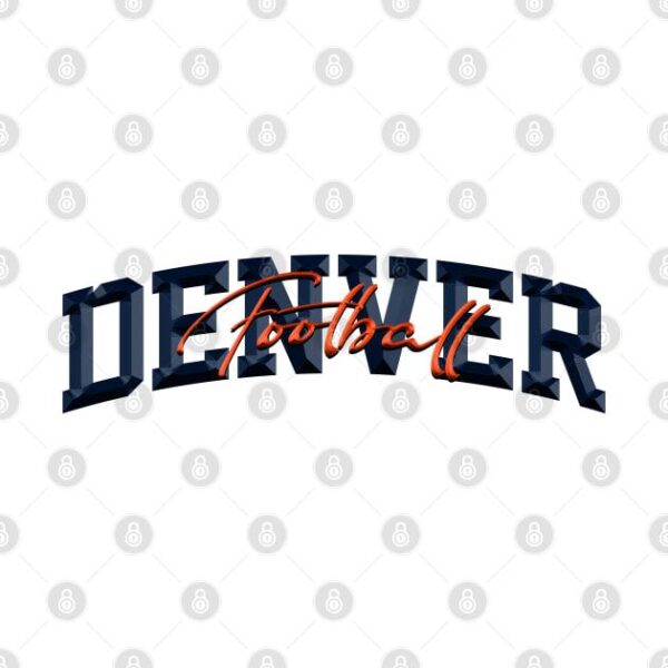 Denver Football 3D Chrome T Shirt 2