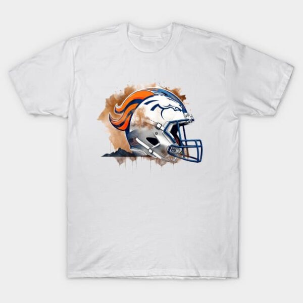 Denver Football Helmet T Shirt 1