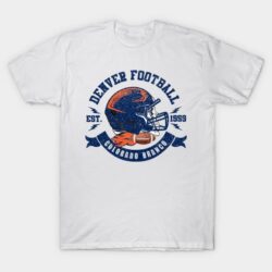 Denver Football Helmet Vintage Colorado Bronco Skulls Est. 1959 T-Shirt