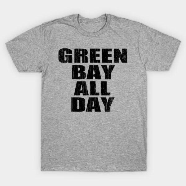 Green Bay All Day Black T Shirt 1