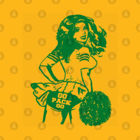 Green Bay Cheerleader Vintage Fan Design T-Shirt Green Bay Cheerleader Vintage Fan Design T Shirt 2