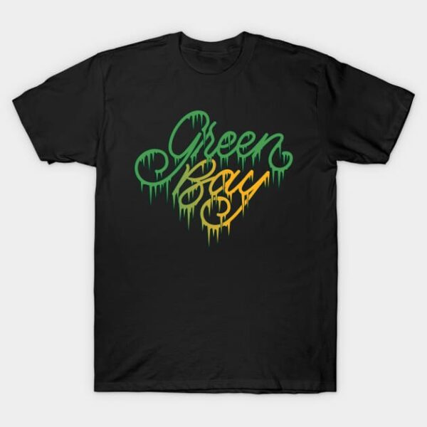 Green Bay Cold Icicle Lettering T Shirt 1