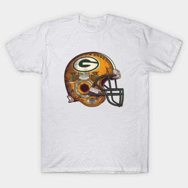 Green Bay Football Helmet T Shirt 1