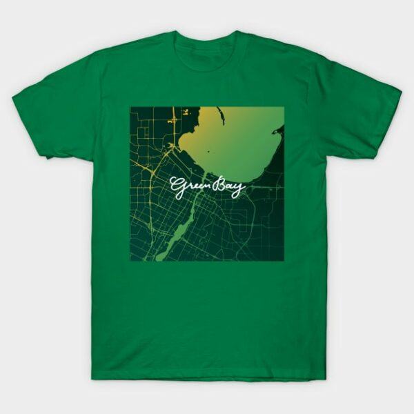 Green Bay Map T Shirt 1 1