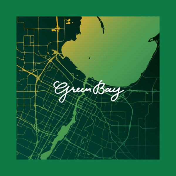 Green Bay Map T Shirt 2 1