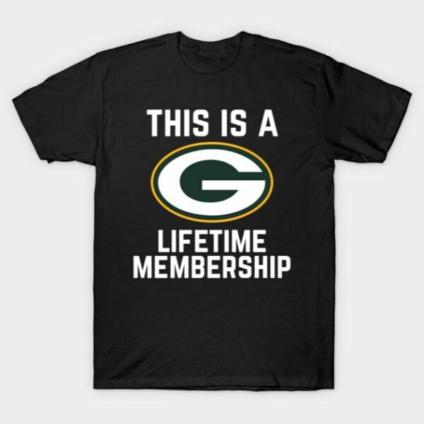 Green Bay Packer Lifetime Membership T Shirt 1