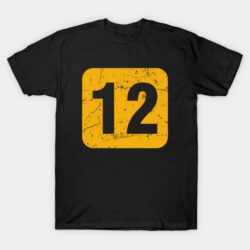 Green Bay Packers 12 Number Football Vintage Cool T-Shirt