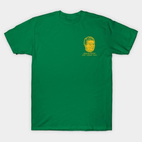 Green Bay Packers Curly Lambeau Yellow T Shirt 2