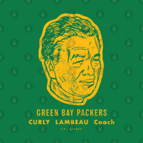 Green Bay Packers - Curly Lambeau (Yellow) T-Shirt Green Bay Packers Curly Lambeau Yellow T Shirt 4
