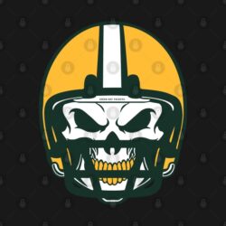 Green Bay Packers Packer Skull T-Shirt Green Bay Packers Packer Skull T Shirt 2