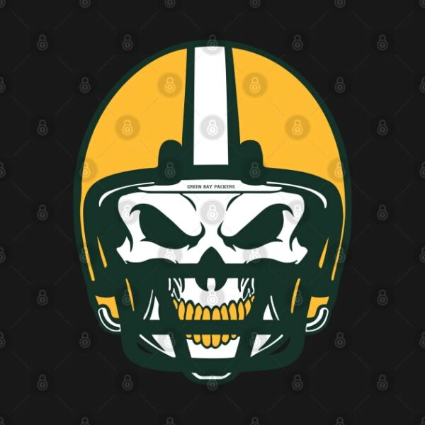 Green Bay Packers Packer Skull T Shirt 2