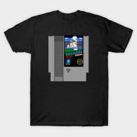 Miami Football 8 bit cartridge design T-Shirt