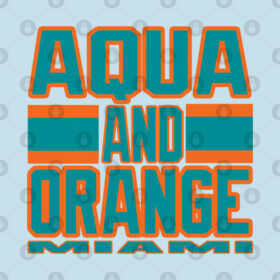 Miami LYFE Aqua and Orange Football Colors! T-Shirt Miami LYFE Aqua and Orange Football Colors! T Shirt 2