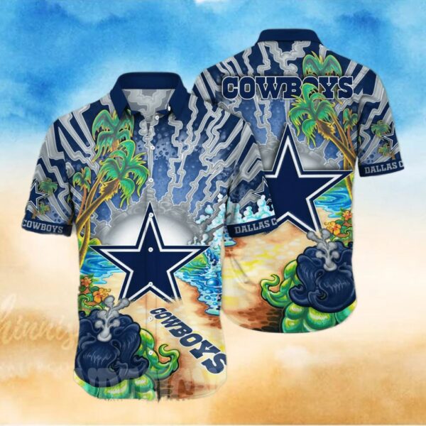 NEW NFL Dallas Cowboys floral tropical hot Hawaiian Shirt 04 FOR FAN