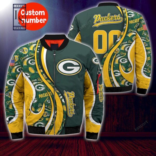 NFL Green Bay Packers Personalized USA Bomber Jacket