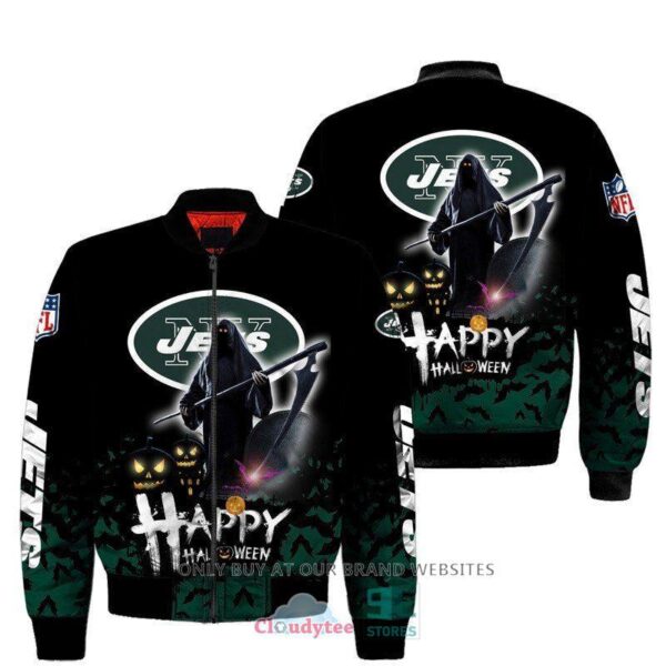 NFL New York Jets Happy Halloween 2023 new 3D bomber jackket for fan