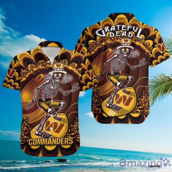 NFL Washington Commanders american skeleton surf Hawaiian Shirt For Fans