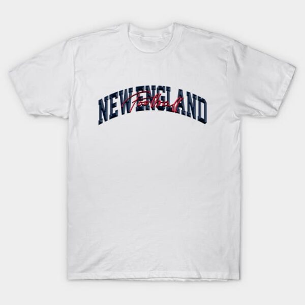 New England Football 3D Chrome T Shirt 1