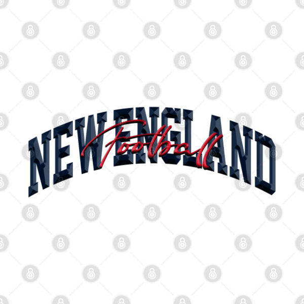 New England Football 3D Chrome T Shirt 2