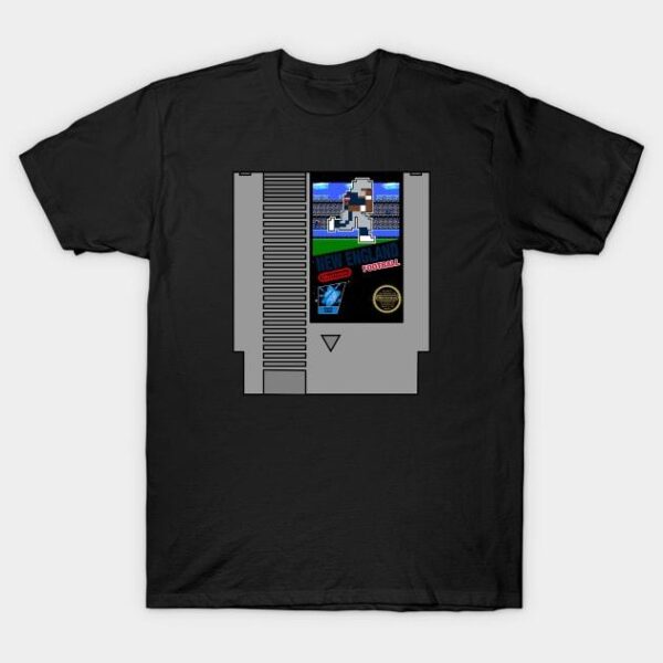 New England Football 8 bit cartridge design T Shirt 1 1