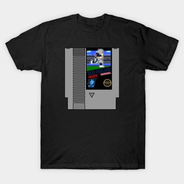 New England Football 8 bit cartridge design T Shirt 1