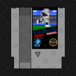 New England Football 8 bit cartridge design T-Shirt 7W0 New England Football 8 bit cartridge design T Shirt 2